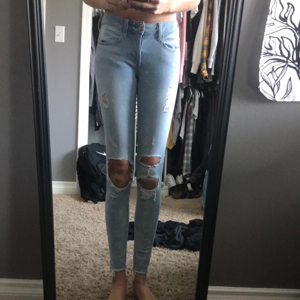 white washed jeans